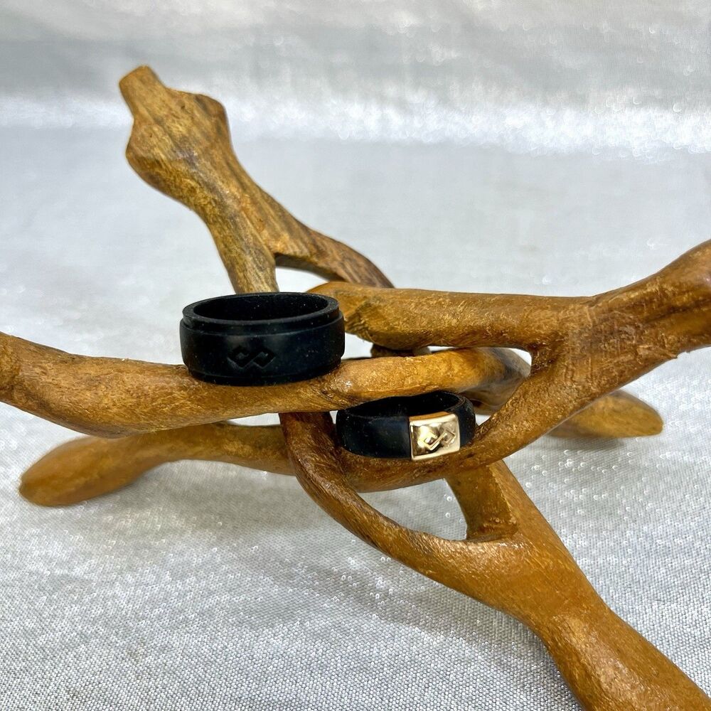 RINFIT Silicone Rings for Couple Soft & Comfortable Wedding Bands W7/M10